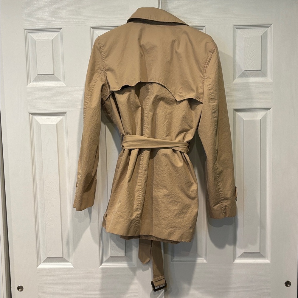 Ralph Lauren Women’s Tan Double-Breasted Trenchcoat XL - Picture 2 of 7